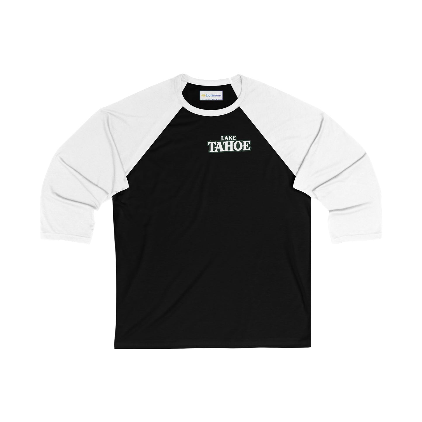 Vintage Lake Tahoe Men's 3/4 Sleeve Baseball Tee