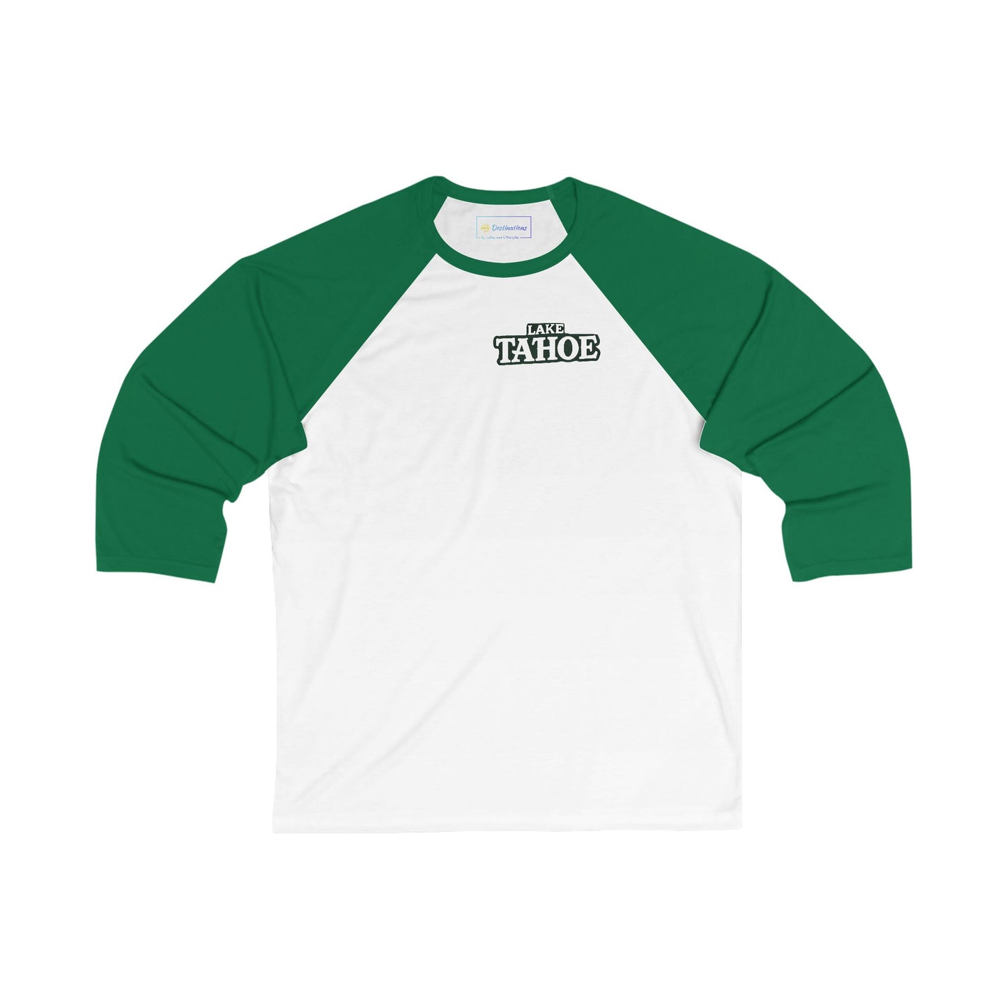 Vintage Lake Tahoe Men's 3/4 Sleeve Baseball Tee