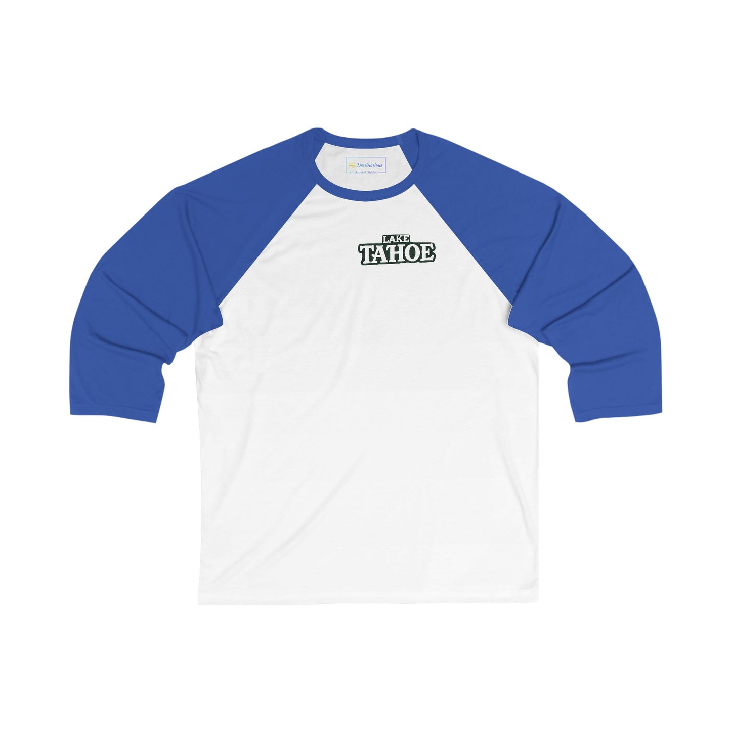 Vintage Lake Tahoe Men's 3/4 Sleeve Baseball Tee