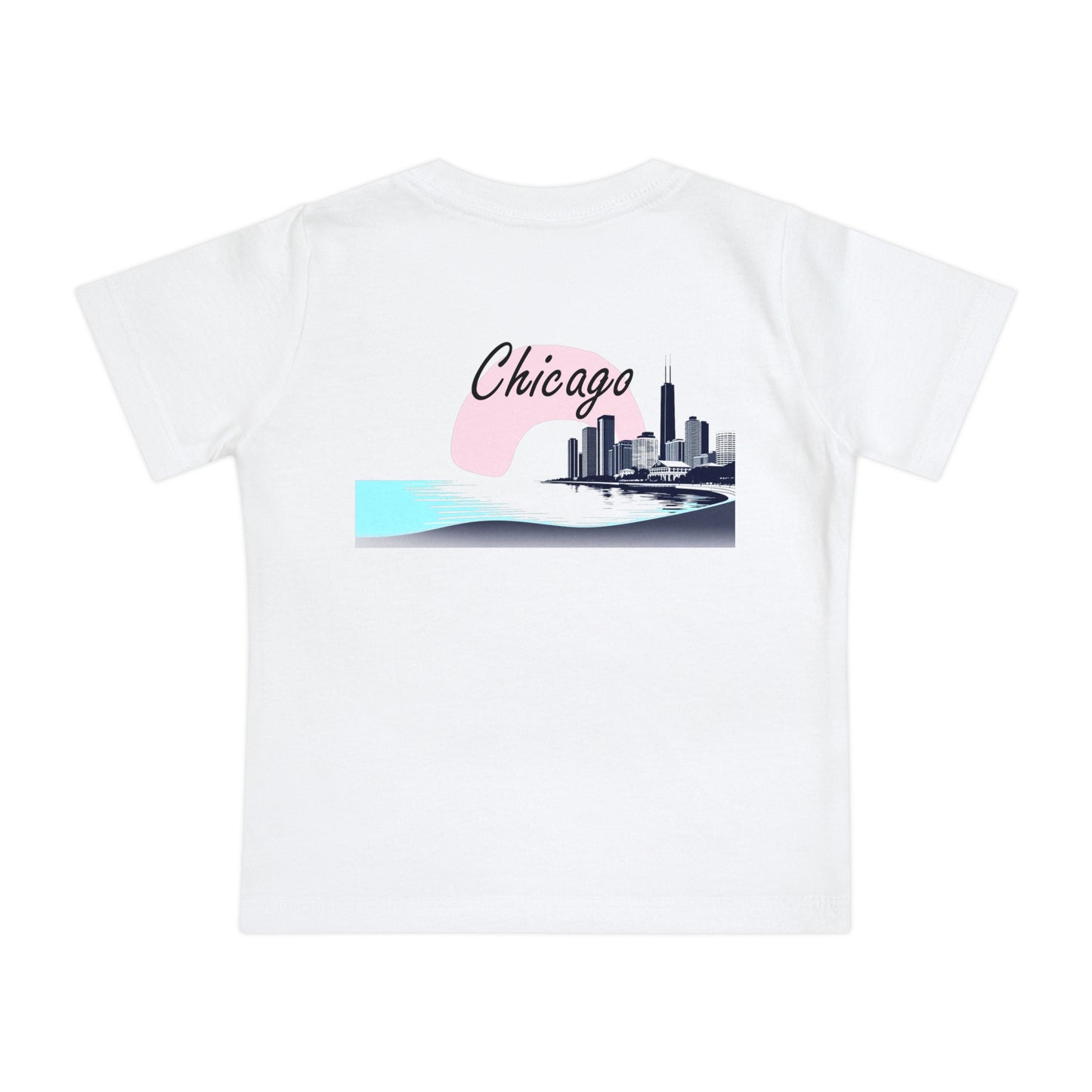 Elegant Chicago Skyline Unisex Baby Short Sleeve T-Shirt