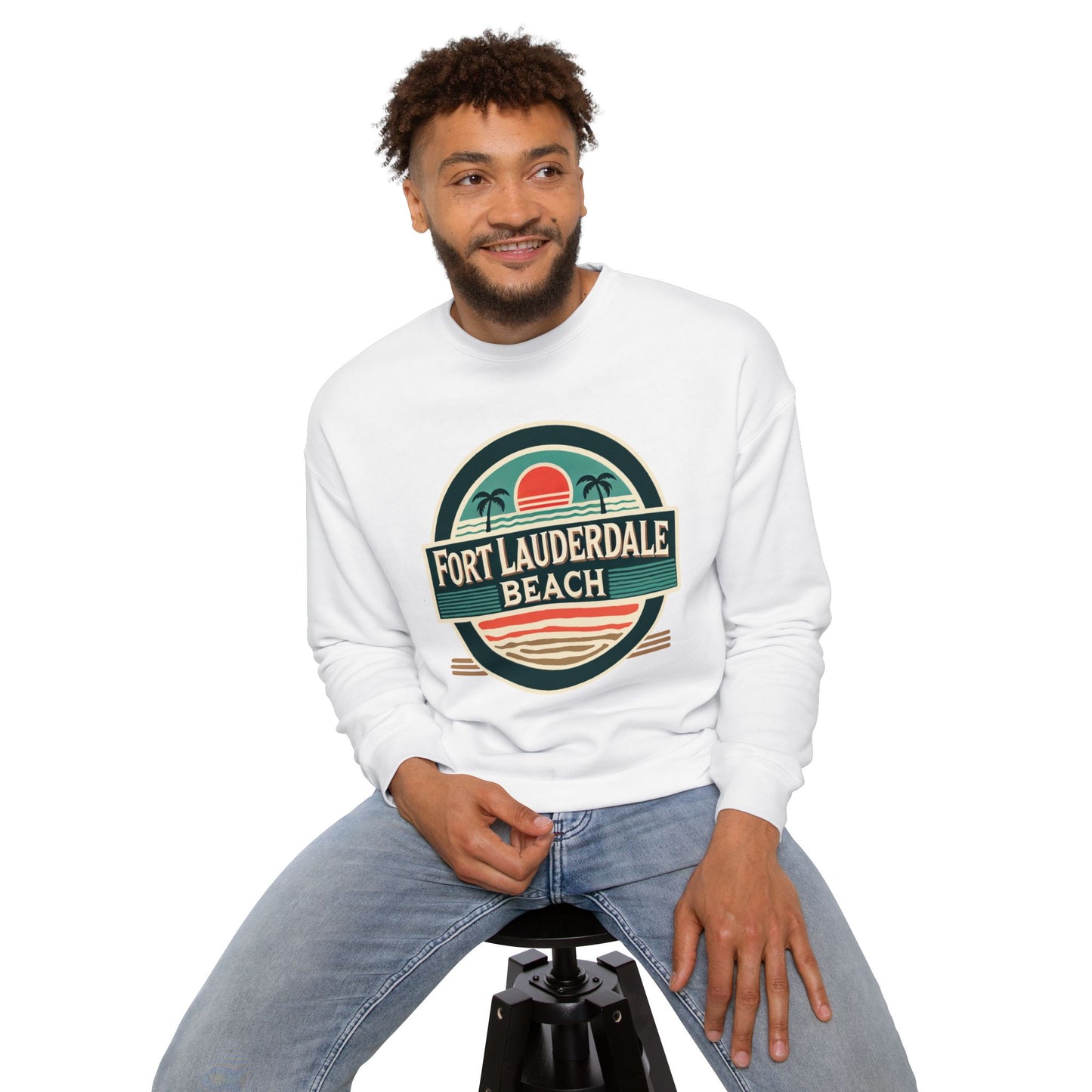 Vintage Fort Lauderdale Unisex Drop Shoulder Sweatshirt