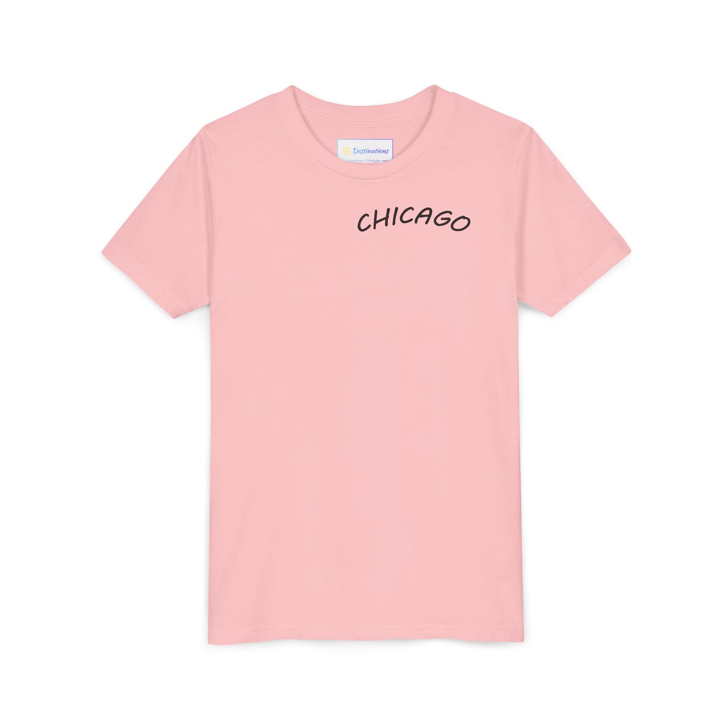 Retro Chicago Sunset Unisex Youth Short Sleeve Tee