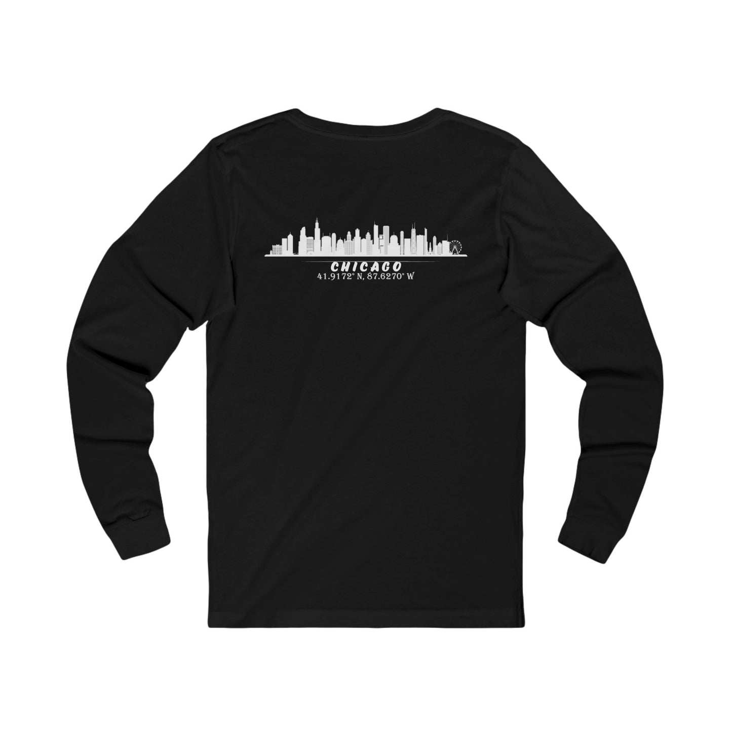 Latitudes Chicago Skyline Unisex Jersey Long Sleeve Tee