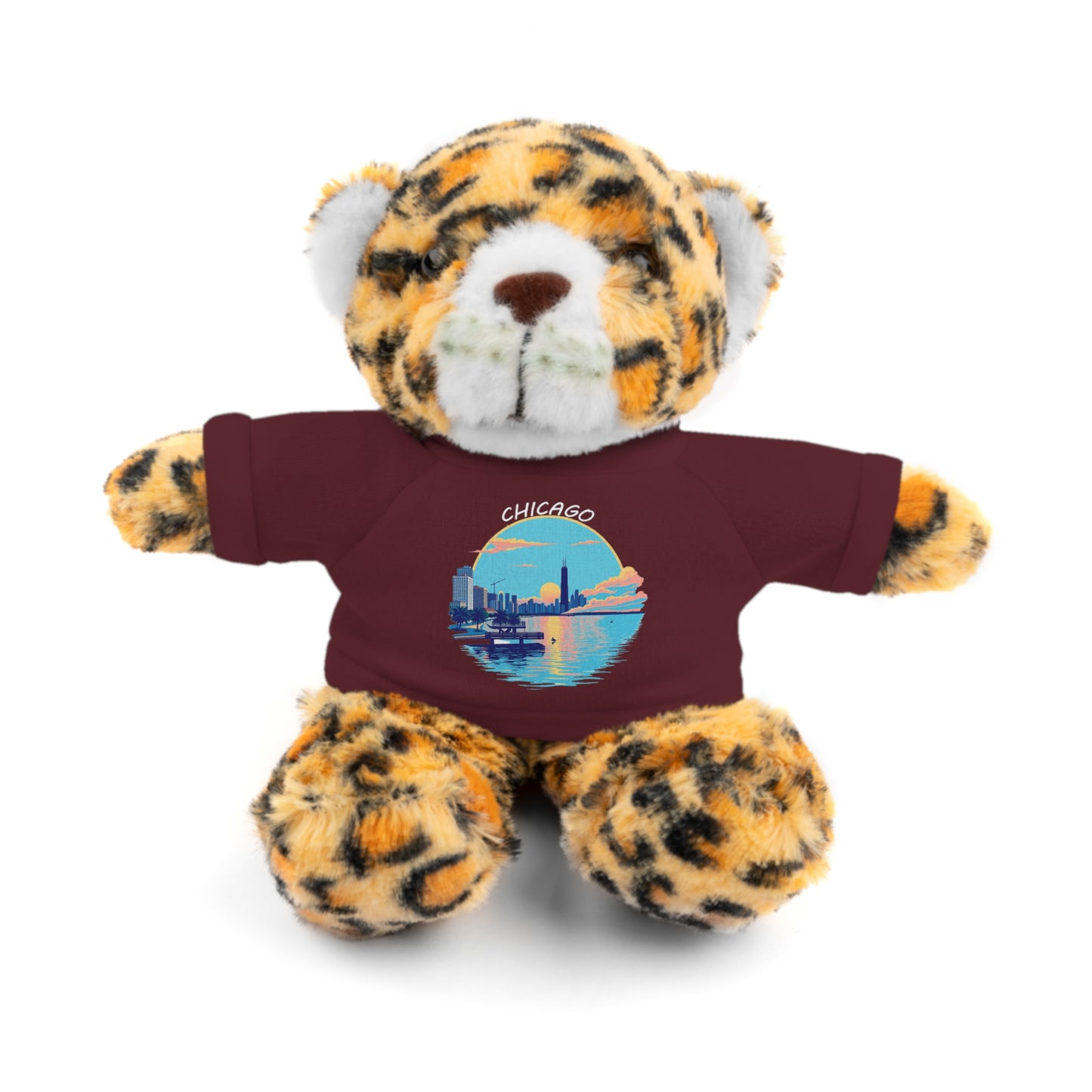 Retro Chicago Sunset Stuffed Animals with Tee