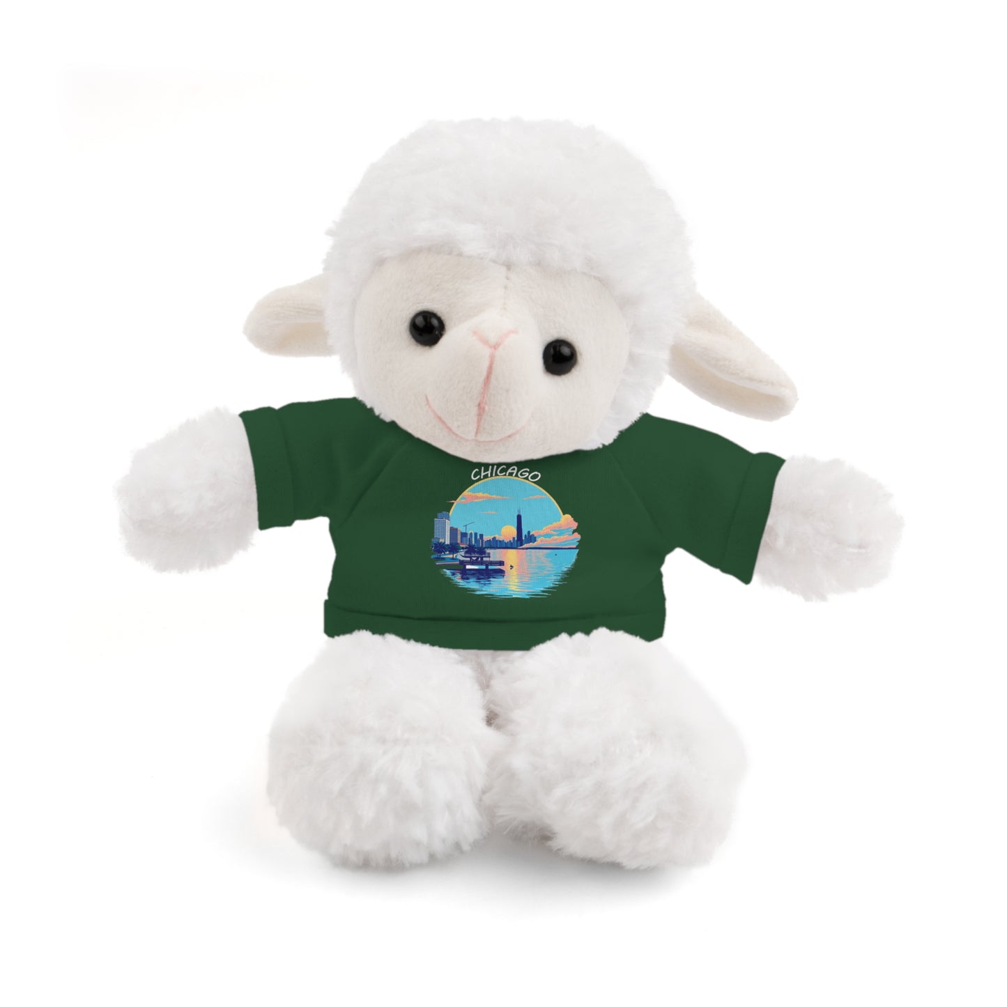 Retro Chicago Sunset Stuffed Animals with Tee