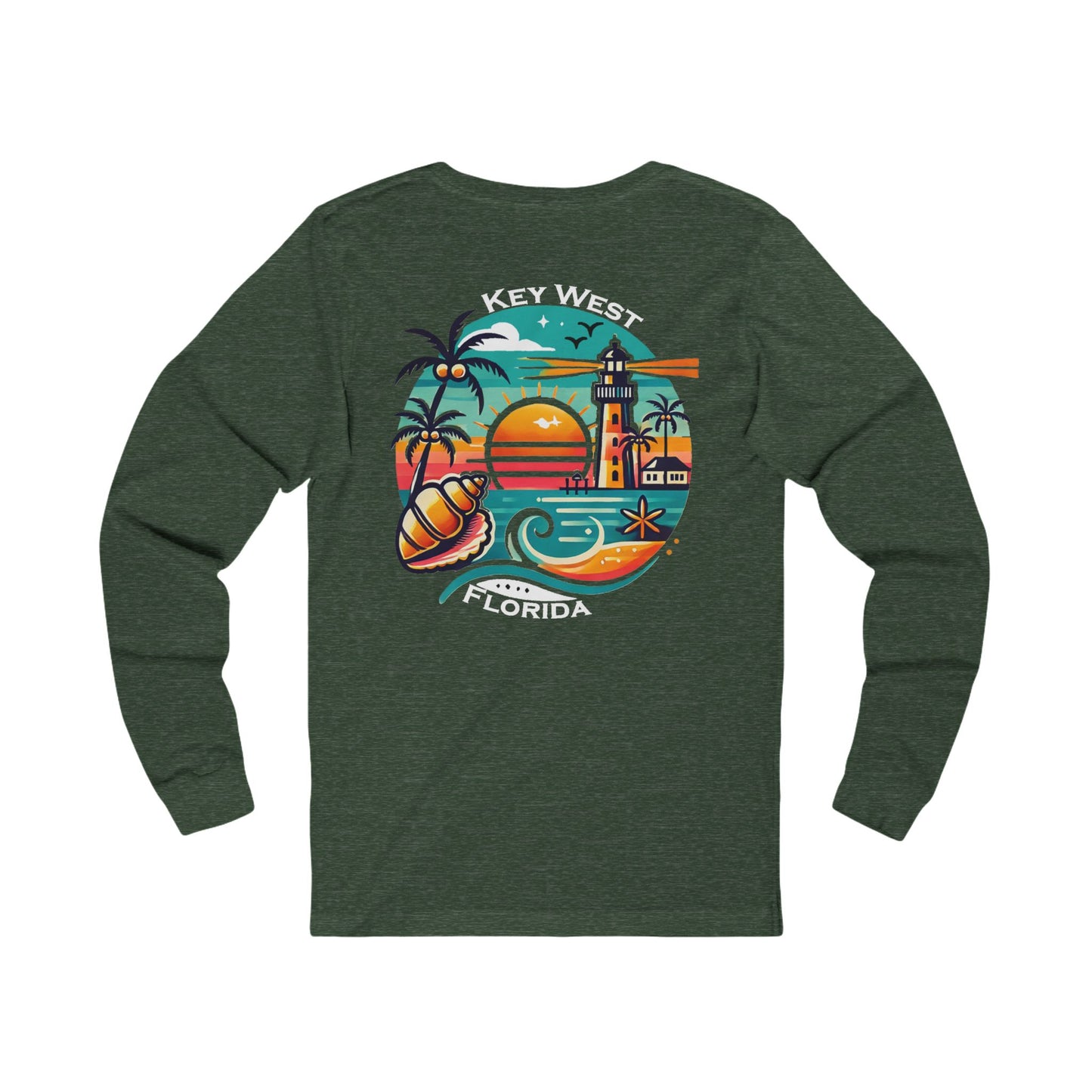 Vibrant Key West Unisex Jersey Long Sleeve Tee