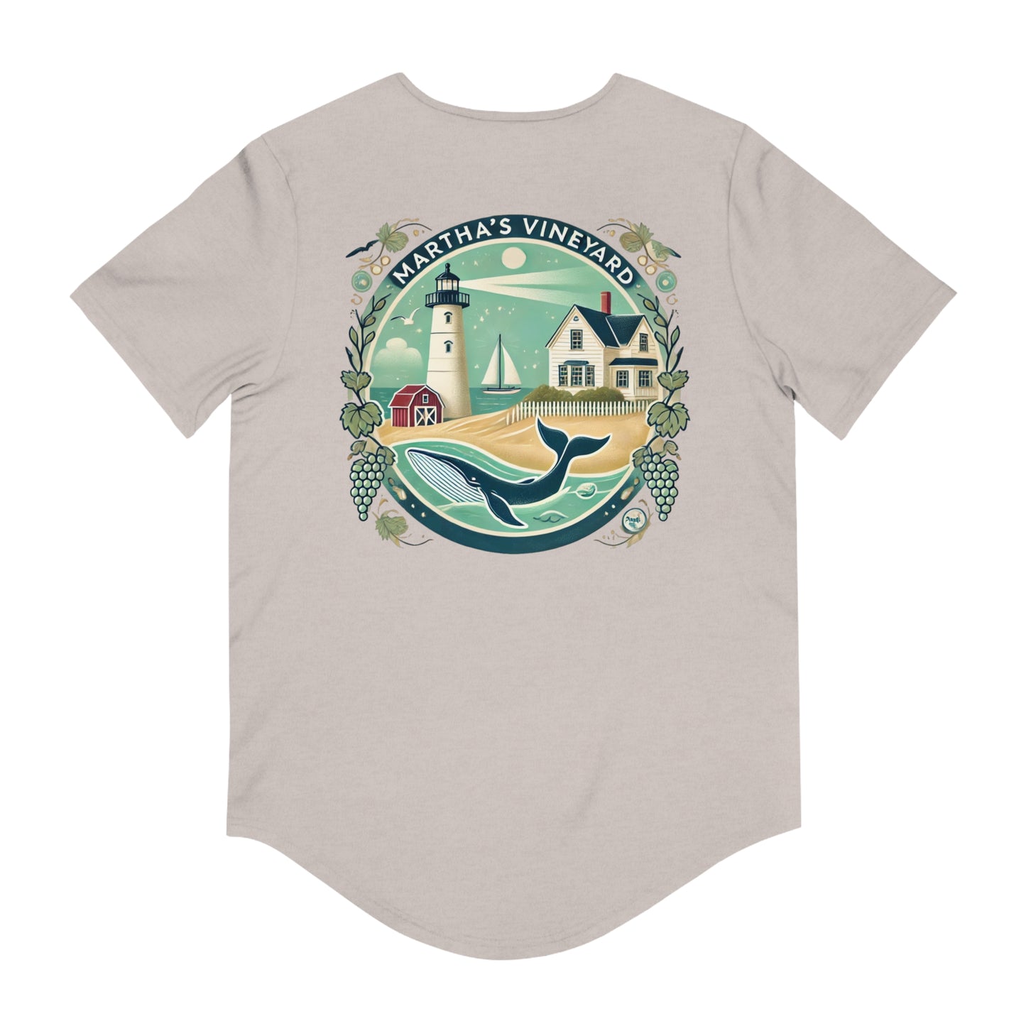 Vintage Martha's Vineyard Men's Jersey Curved Hem Tee