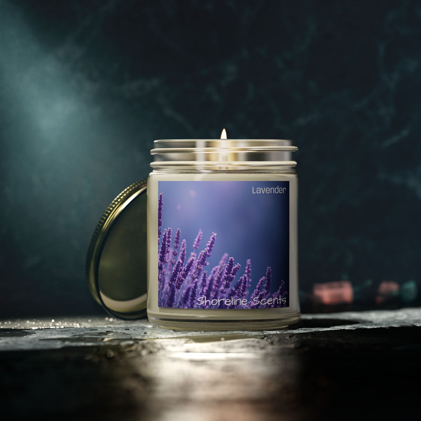 Lavender Scented Coconut Apricot Wax Candle