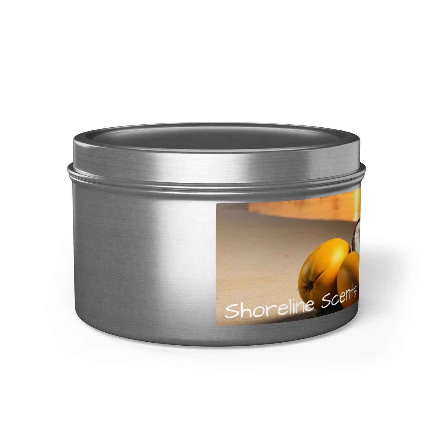 Mango + Coconut Scented Rustic Tin Candle