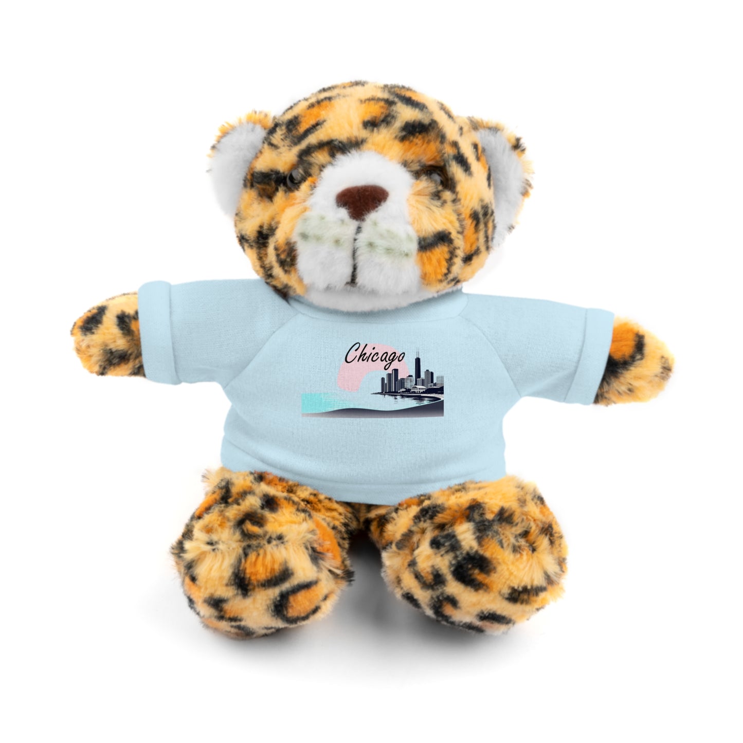 Elegant Chicago Skyline Stuffed Animals with Tee