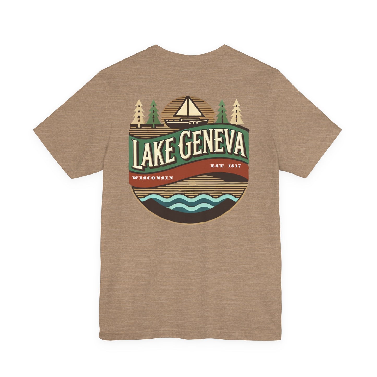 Retro Lake Geneva Unisex Jersey Short Sleeve Tee