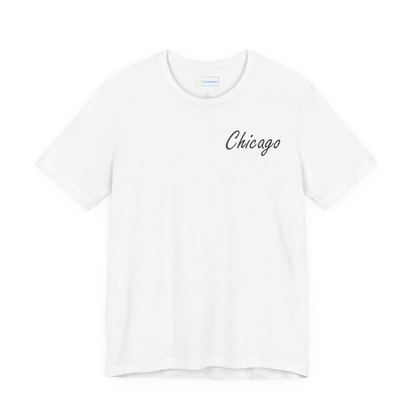 Elegant Chicago Skyline Unisex Jersey Short Sleeve Tee