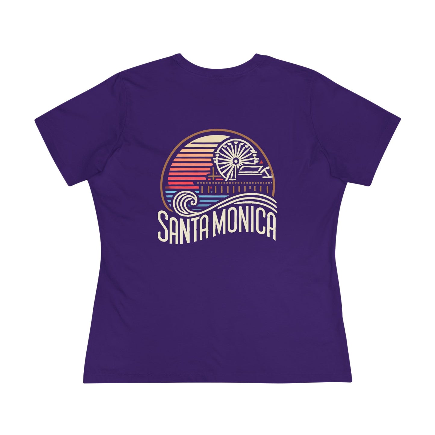 Vibrant Santa Monica Women's Cotton Tee