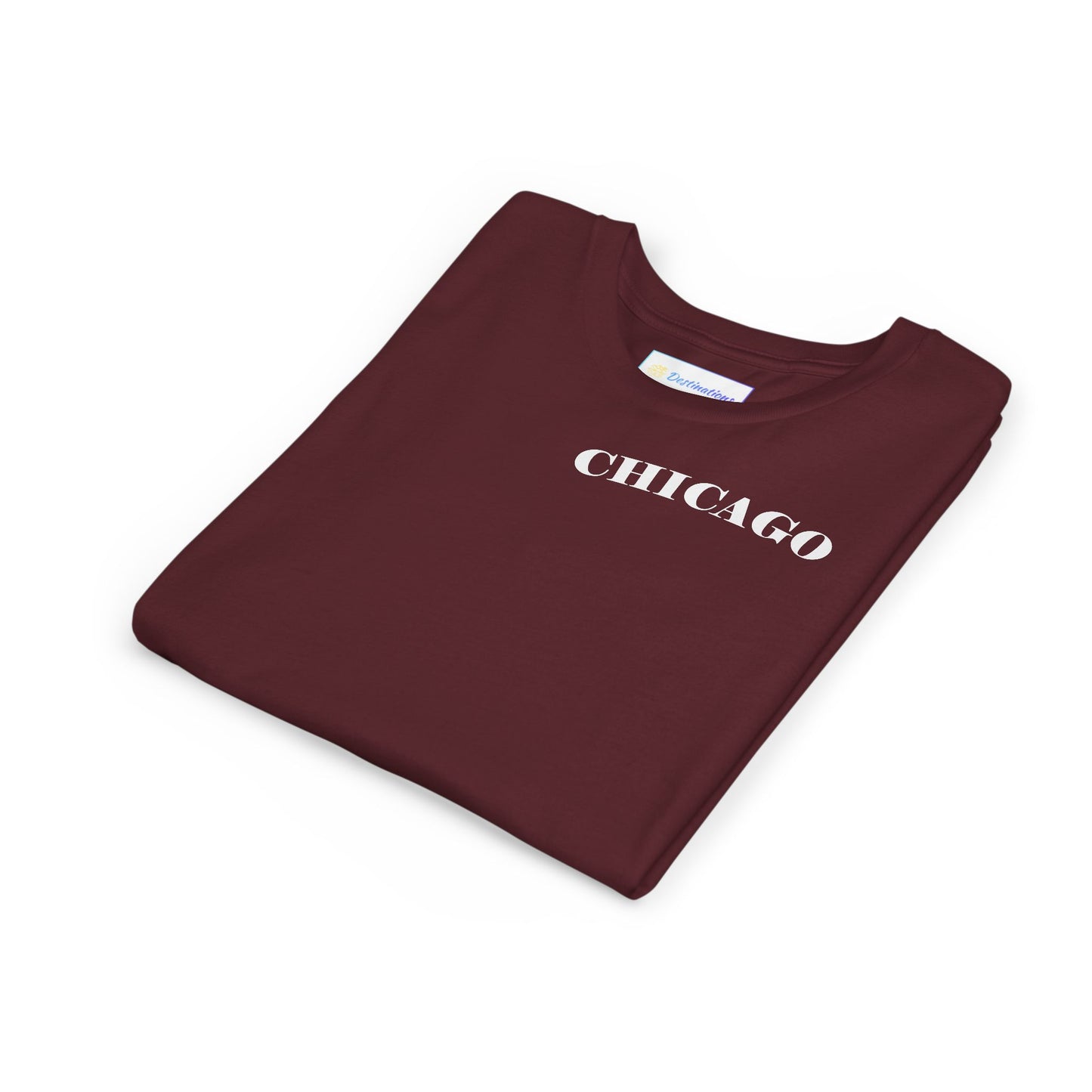 Mystery Noir Chicago Skyline Sunset Unisex Youth Short Sleeve Tee