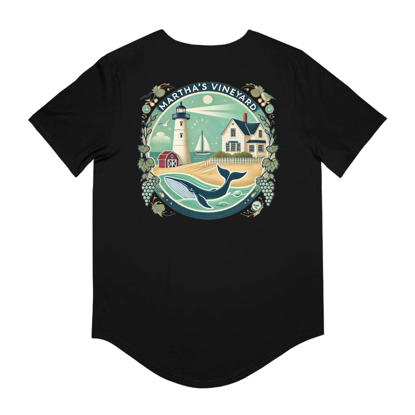 Vintage Martha's Vineyard Men's Jersey Curved Hem Tee