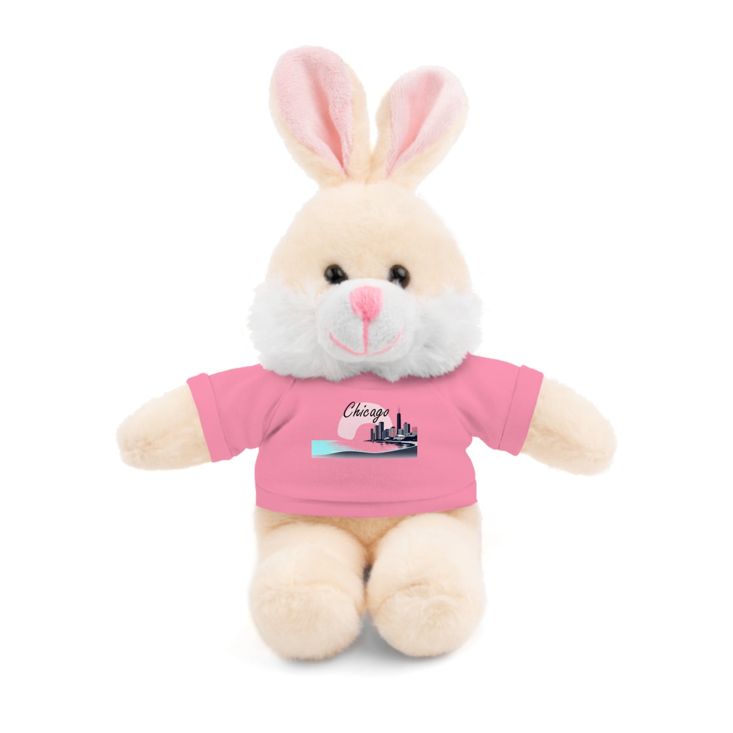 Elegant Chicago Skyline Stuffed Animals with Tee