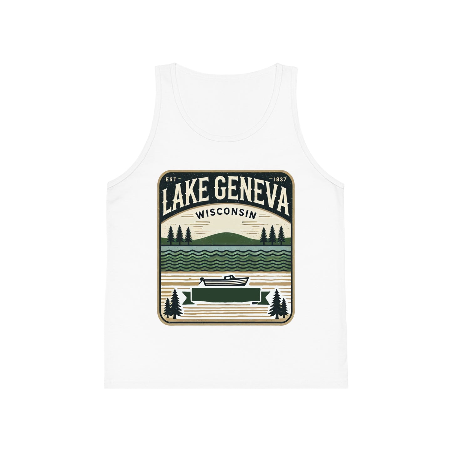 Vintage Lake Geneva Unisex Kids Jersey Tank Top