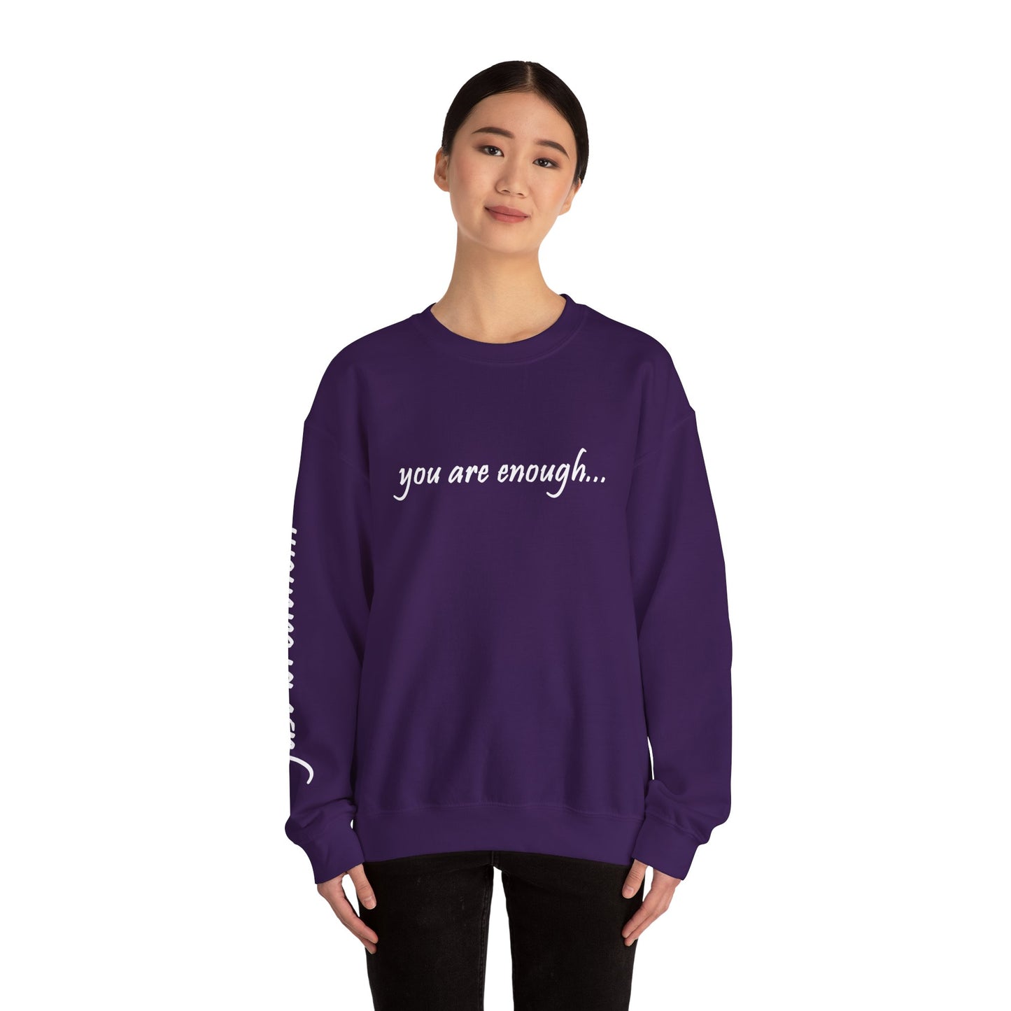 You Are Enough - Mental Health Awareness Heavy Blend Crewneck Sweatshirt