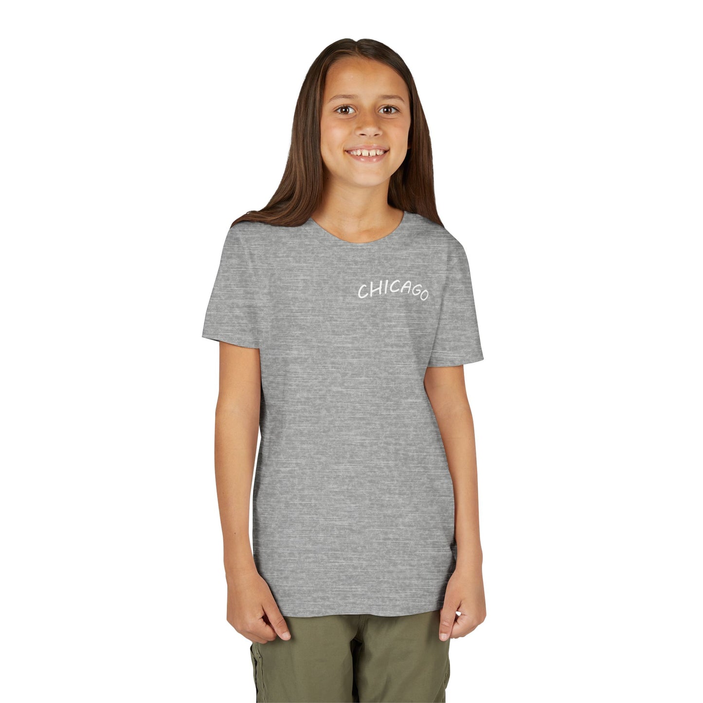 Retro Chicago Sunset Unisex Youth Short Sleeve Tee