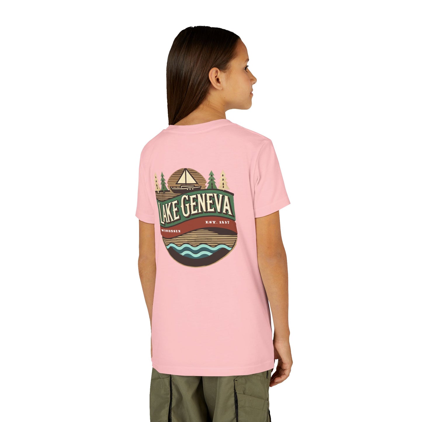 Retro Lake Geneva Unisex Youth Short Sleeve Tee