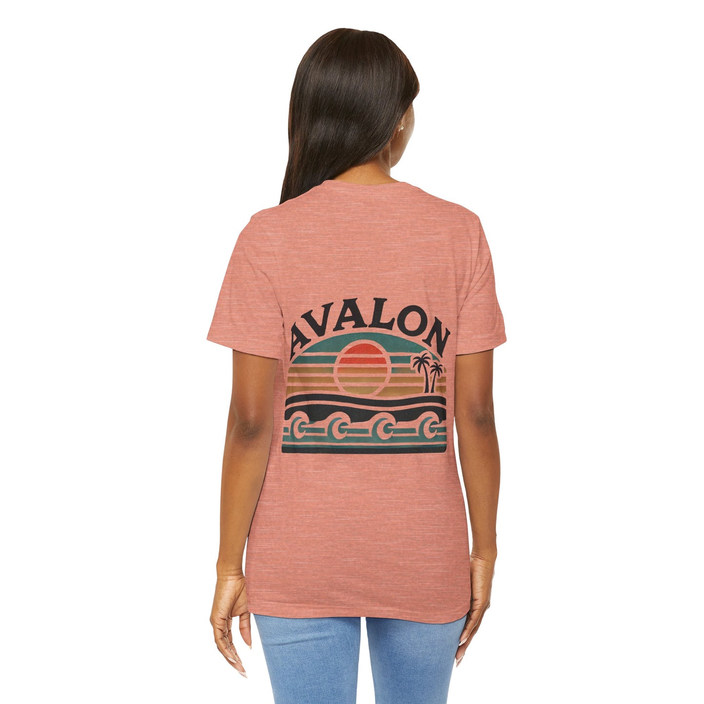 Retro Avalon Sunset Unisex Jersey Tee