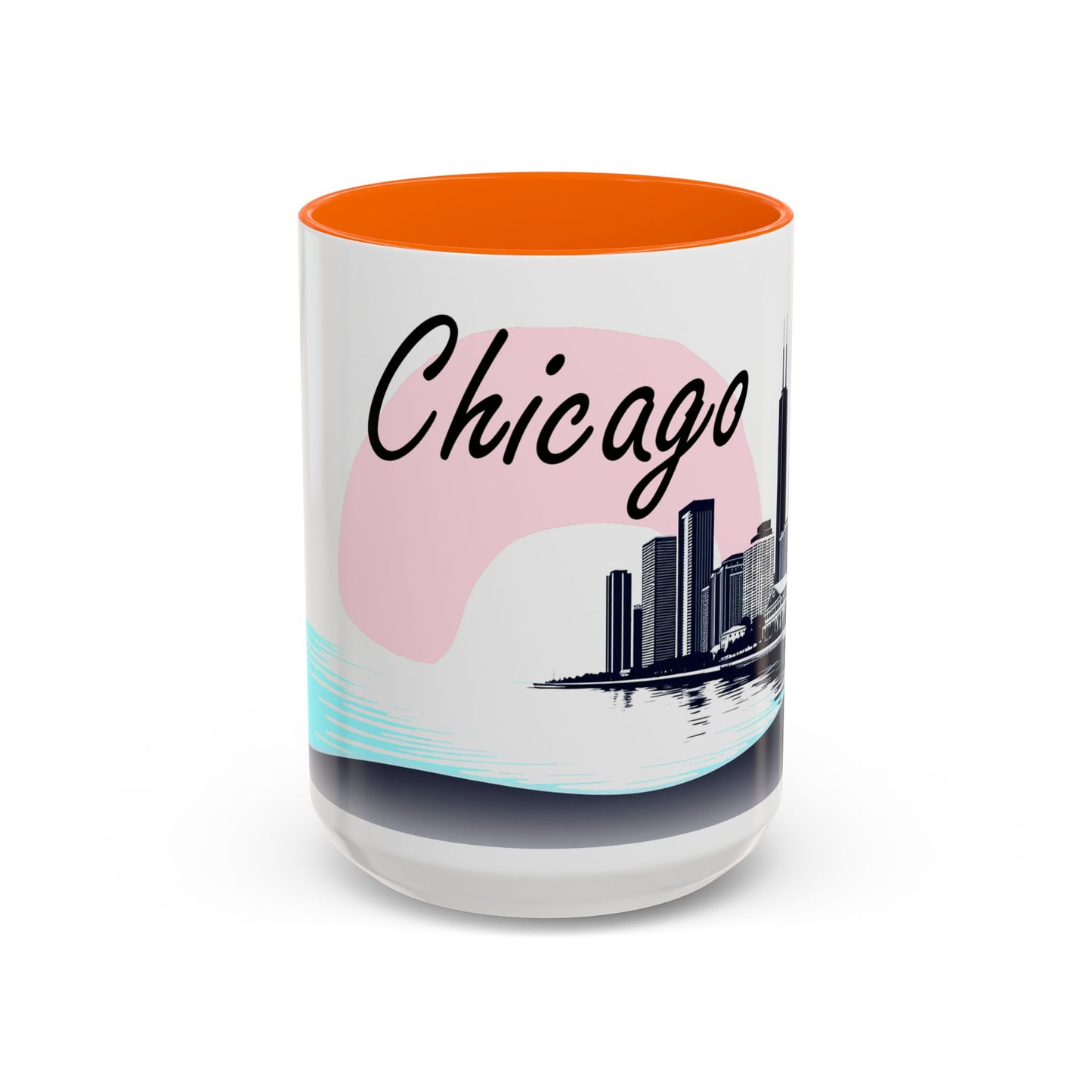 Elegant Chicago Skyline Accent Coffee Mug