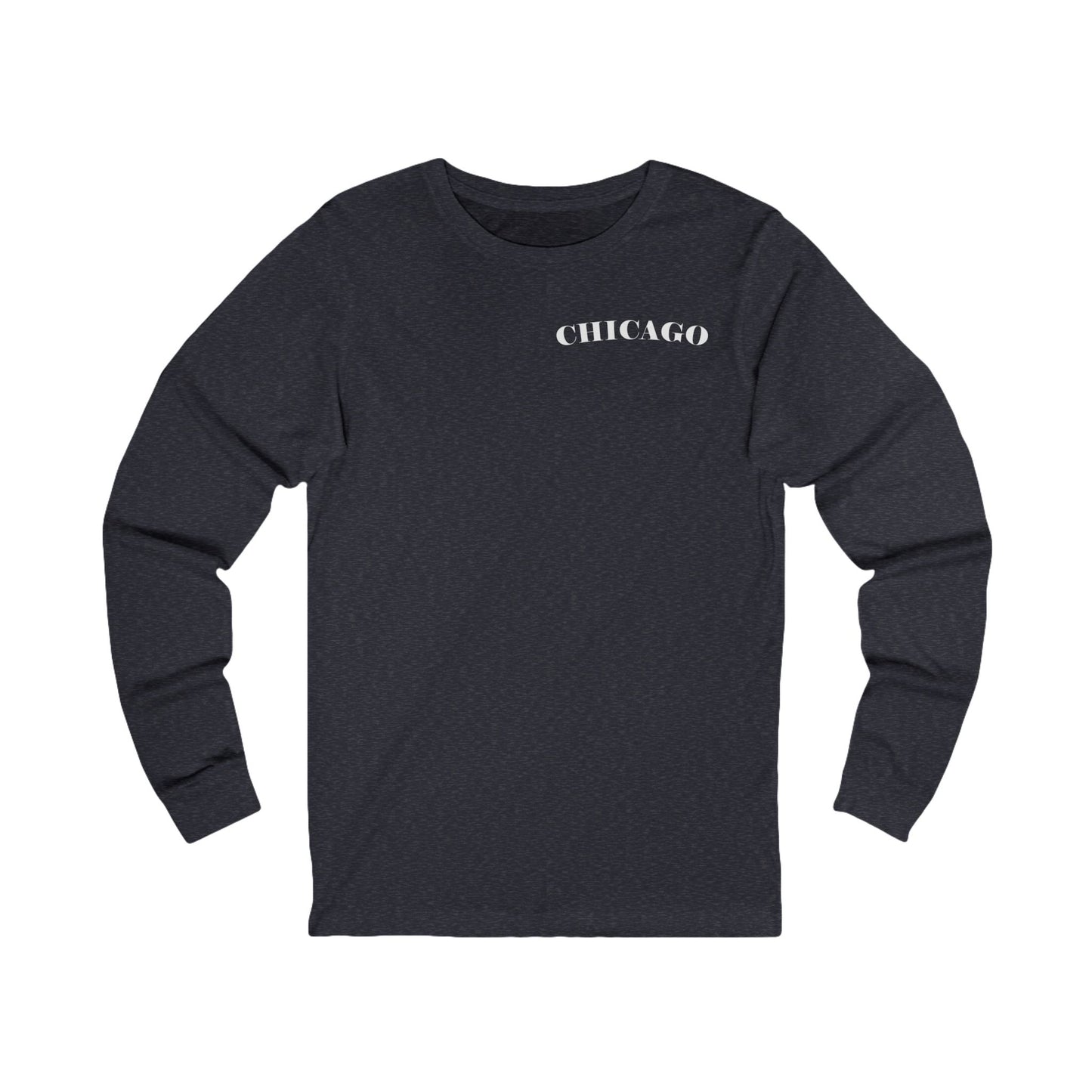 Mystery Noir Chicago Skyline Sunset Unisex Jersey Long Sleeve Tee