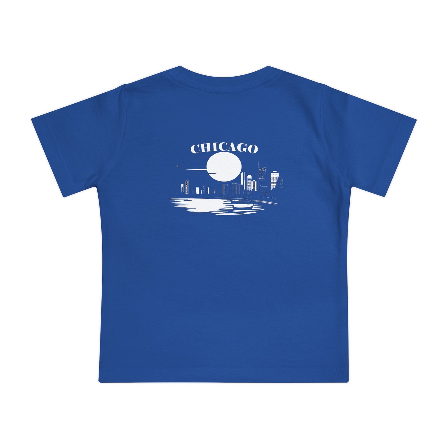 Mystery Noir Chicago Skyline Sunset Unisex Baby Short Sleeve T-Shirt