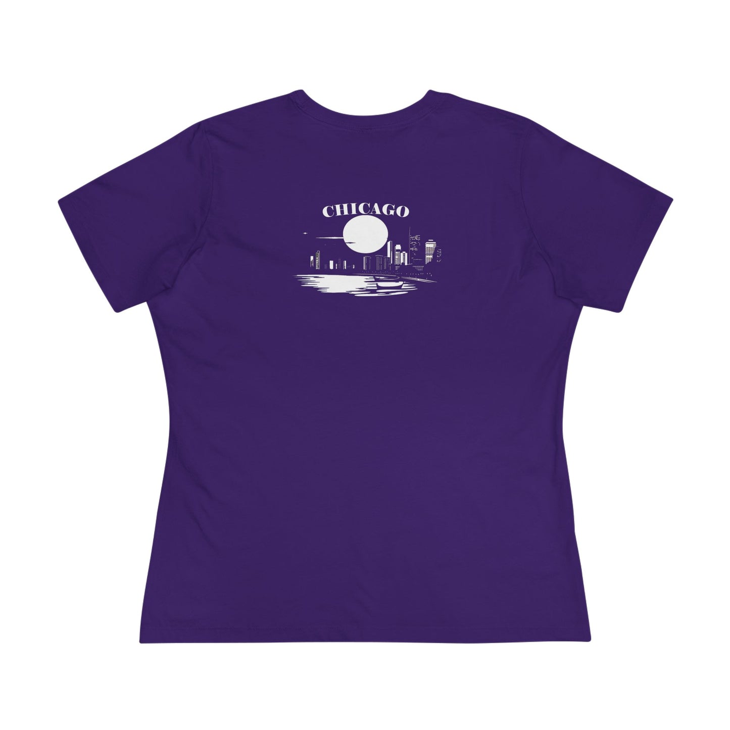 Mystery Noir Chicago Skyline Sunset Women's Cotton Tee