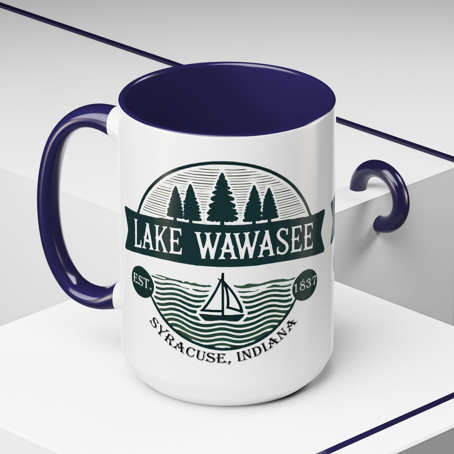 Vintage Lake Wawasee Accent Coffee Mug