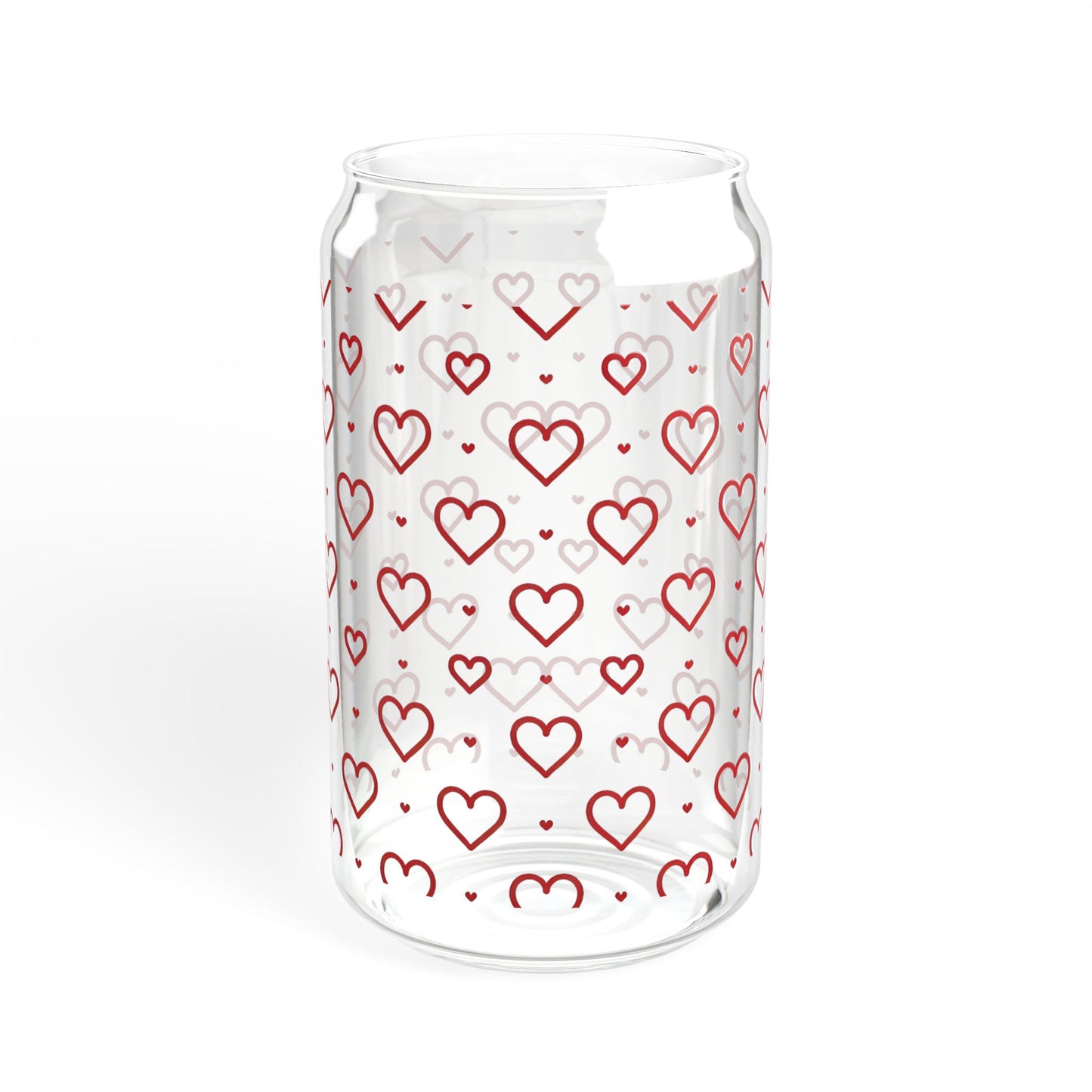 Red Hearts Sipper Glass