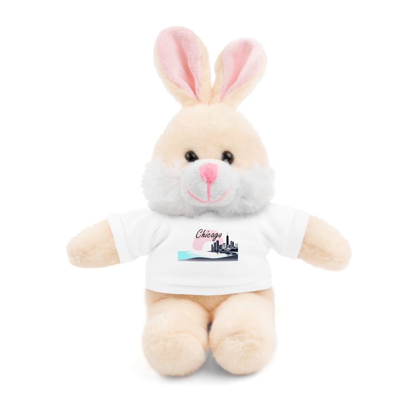 Elegant Chicago Skyline Stuffed Animals with Tee