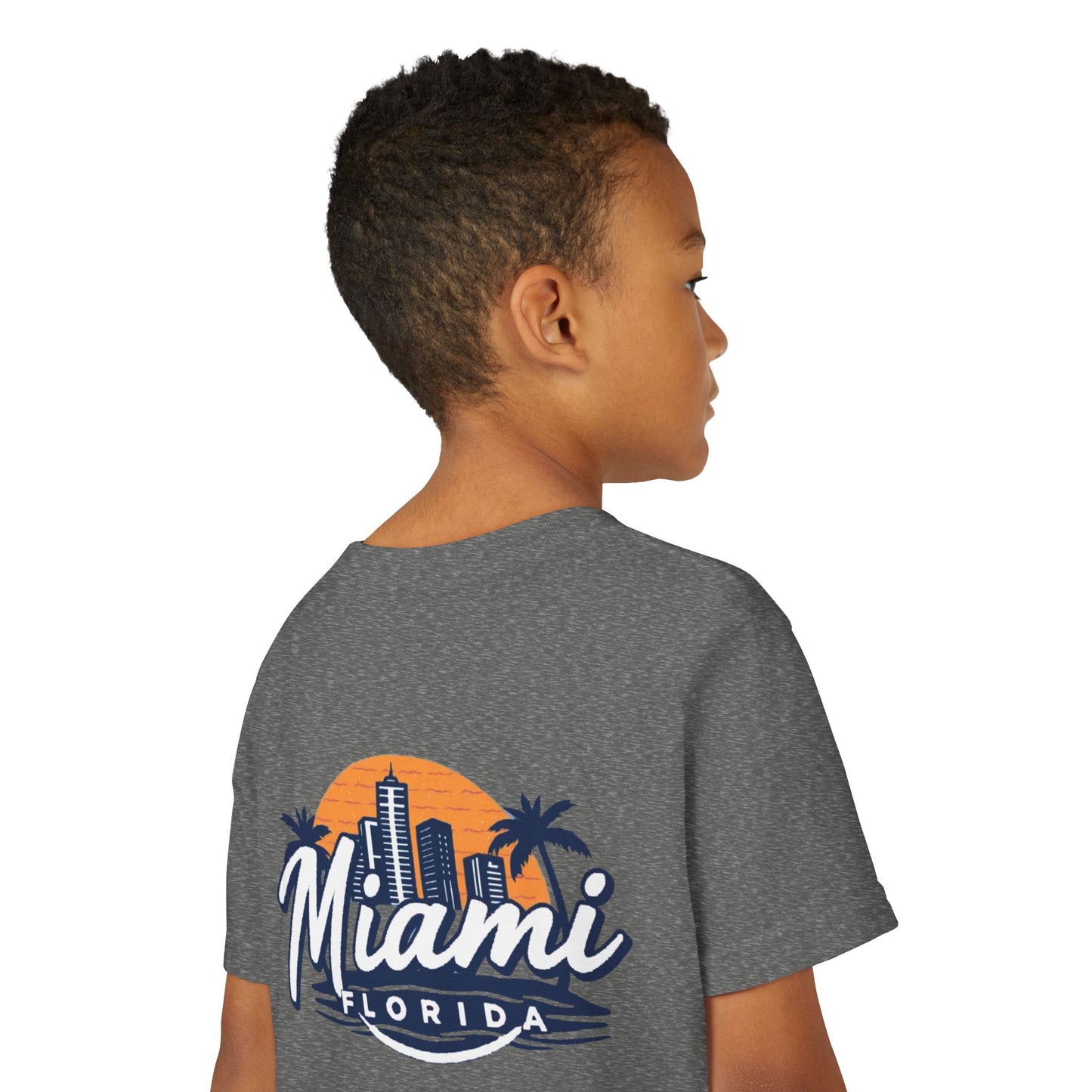 Retro Miami Unisex Youth Short Sleeve Tee