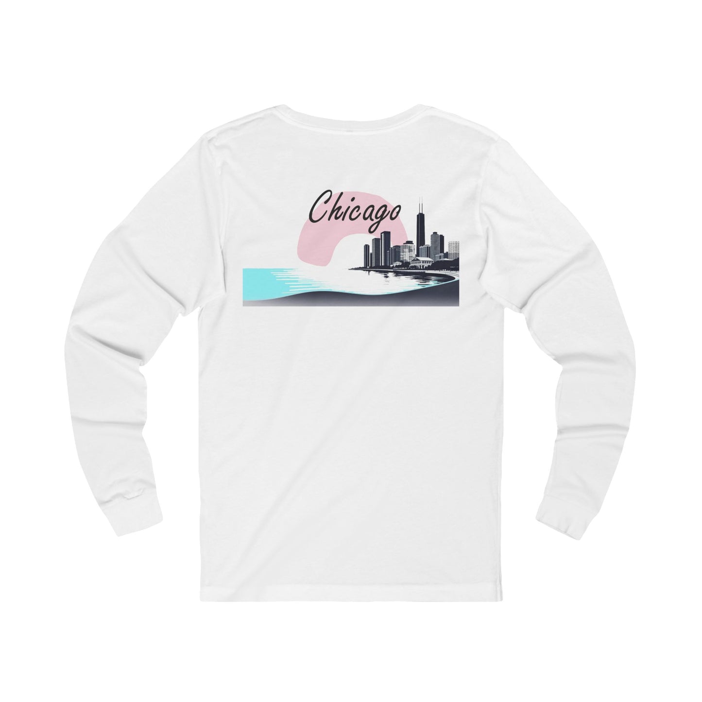 Elegant Chicago Skyline Unisex Jersey Long Sleeve Tee