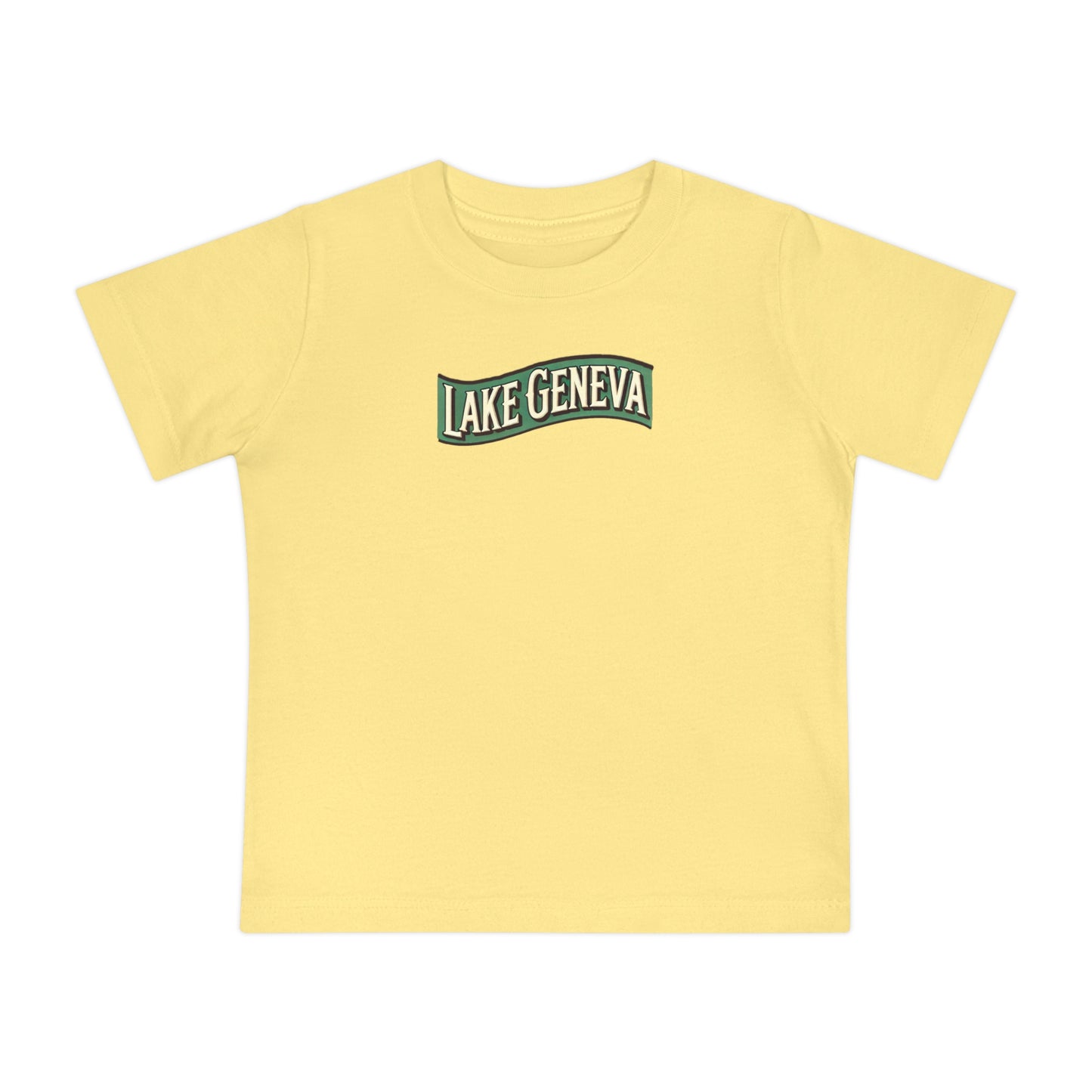 Retro Lake Geneva Unisex Baby Short Sleeve T-Shirt