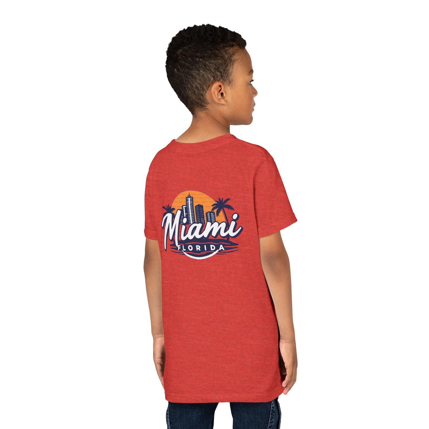 Retro Miami Unisex Youth Short Sleeve Tee