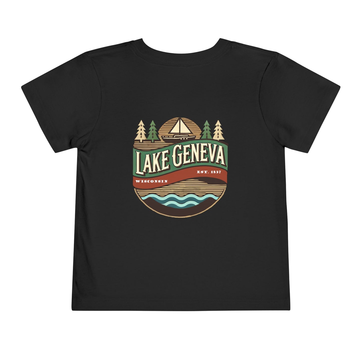 Retro Lake Geneva Unisex Toddler Short Sleeve Tee