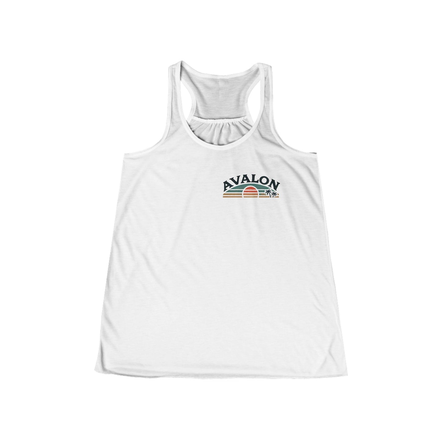 Retro Avalon Sunset Women's Flowy Racerback Tank