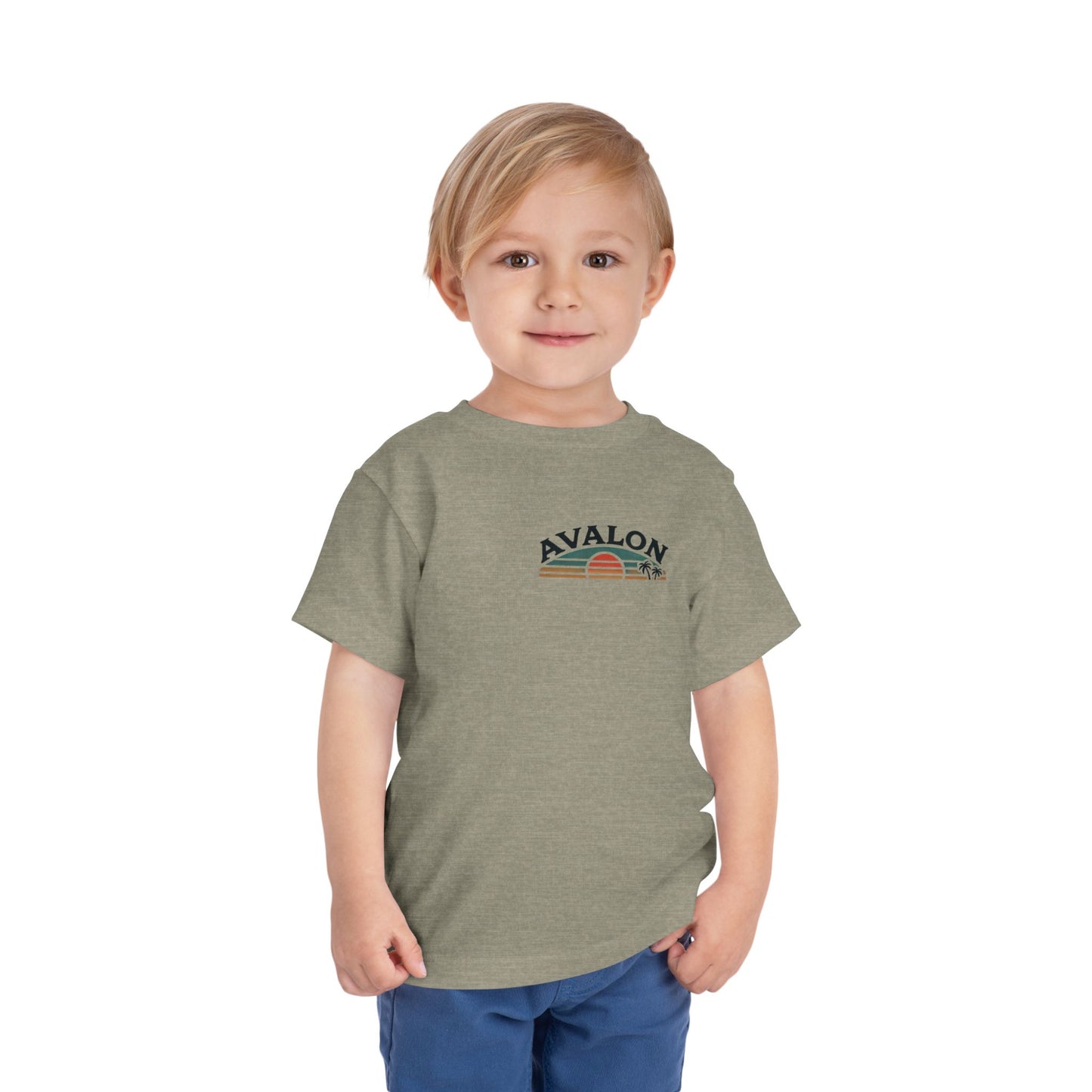 Retro Avalon Sunset Unisex Toddler Short Sleeve Tee