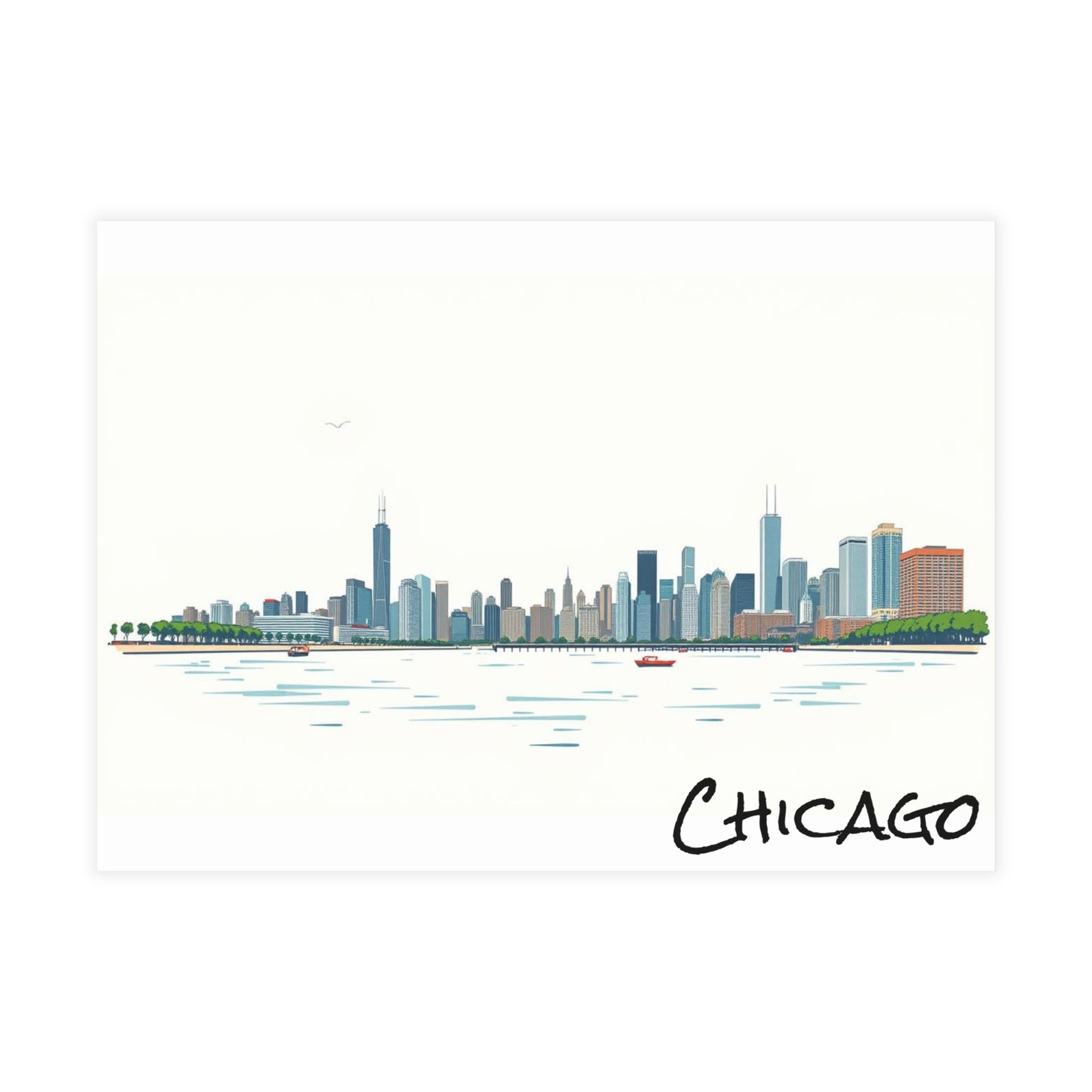 Chicago Skyline 2 Postcard Bundle