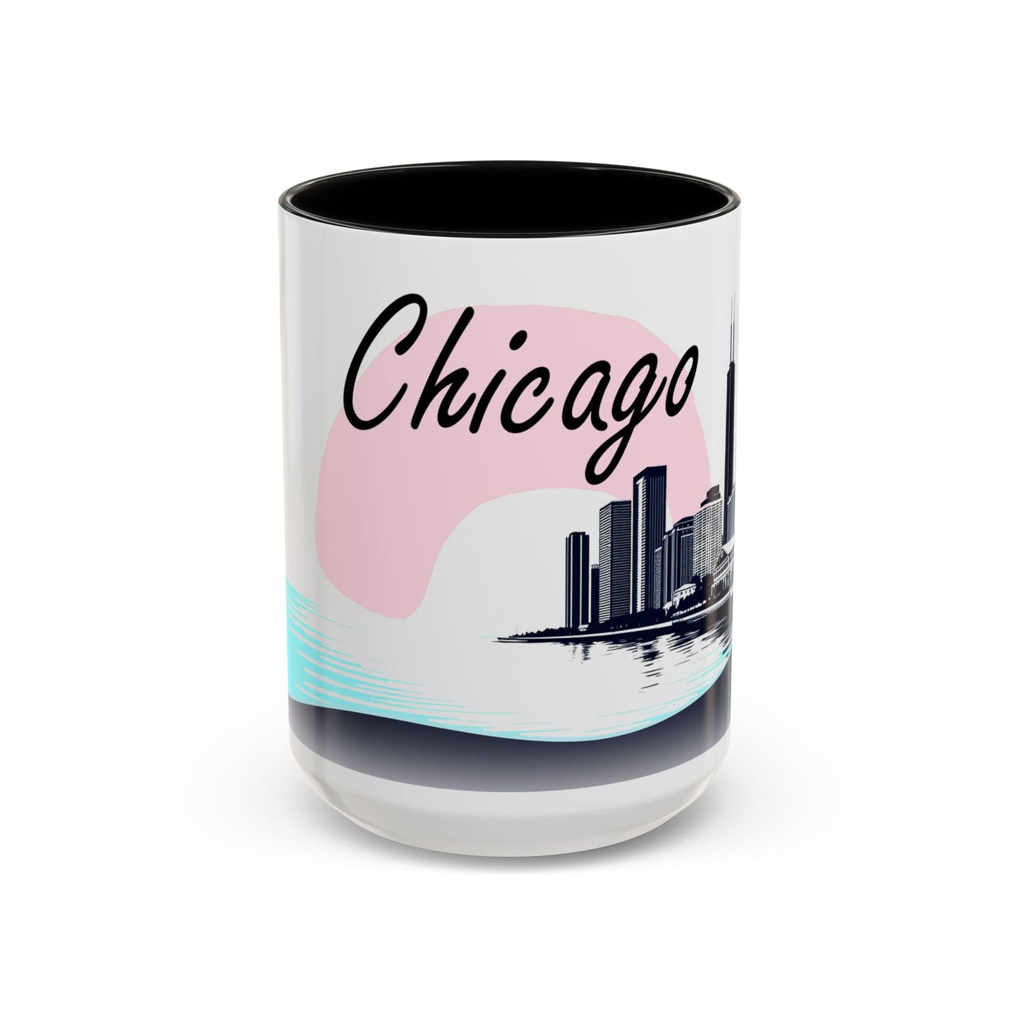 Elegant Chicago Skyline Accent Coffee Mug