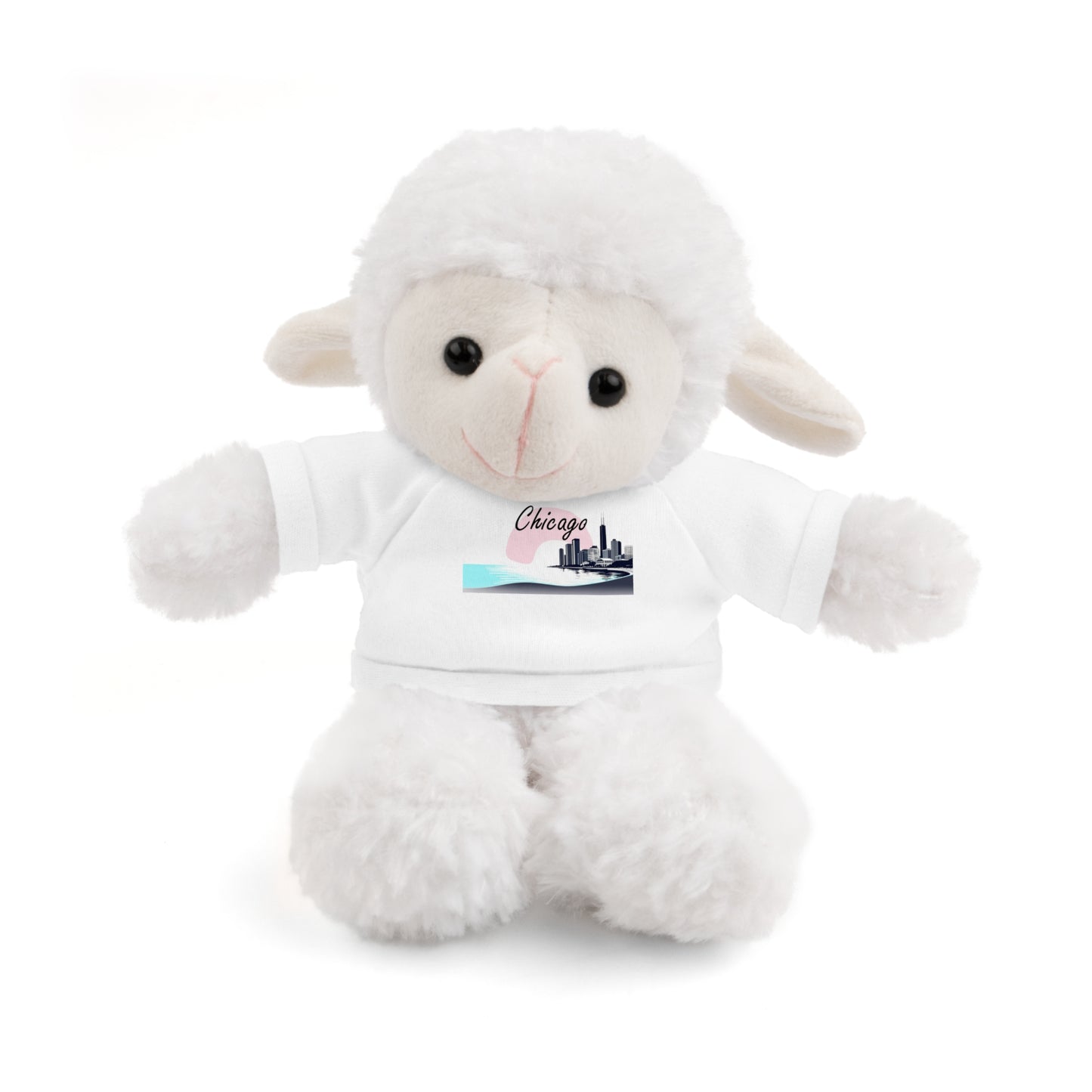 Elegant Chicago Skyline Stuffed Animals with Tee