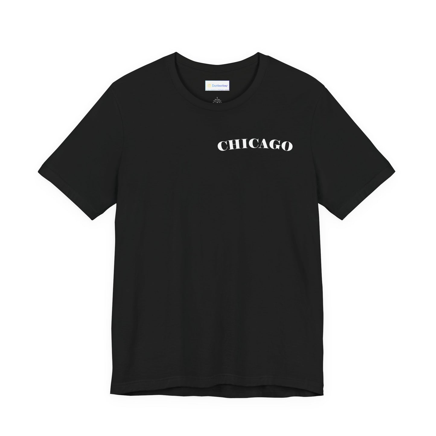 Mystery Noir Chicago Skyline Sunset Unisex Jersey Short Sleeve Tee