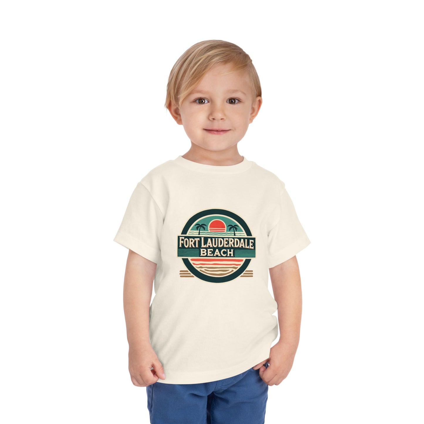 Vintage Fort Lauderdale Unisex Toddler Short Sleeve Tee