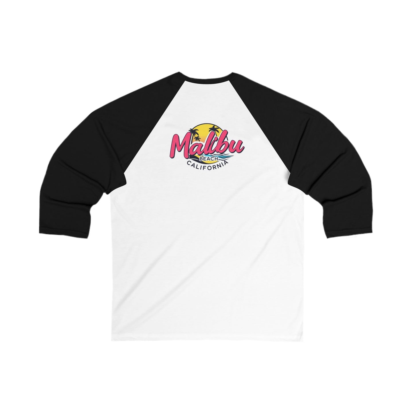 Retro Malibu Men's 3/4 Sleeve Baseball Tee