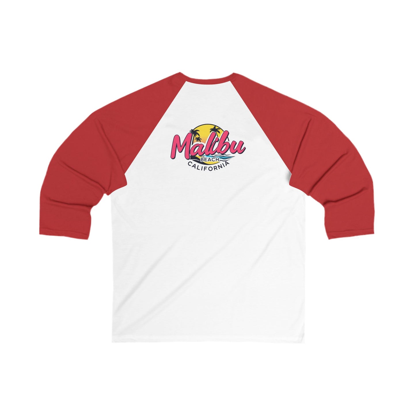 Retro Malibu Men's 3/4 Sleeve Baseball Tee