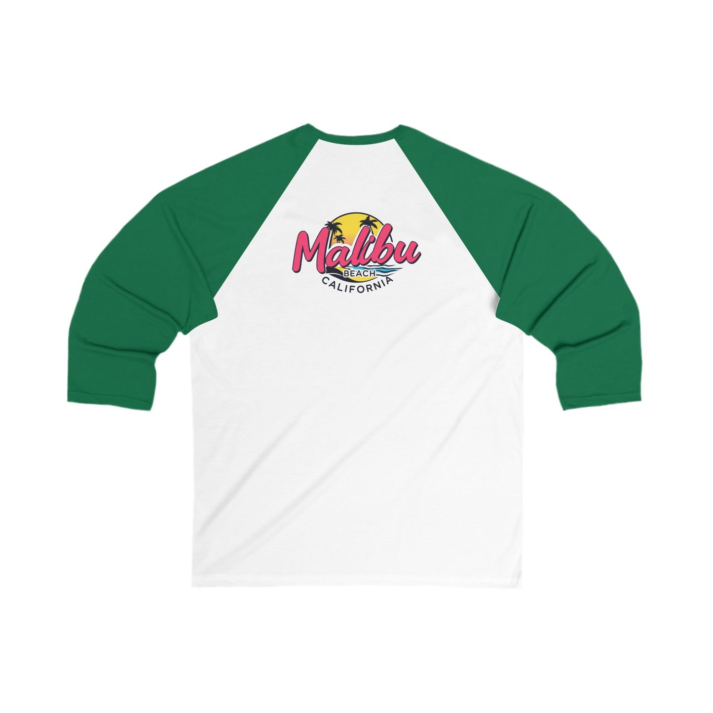Retro Malibu Men's 3/4 Sleeve Baseball Tee