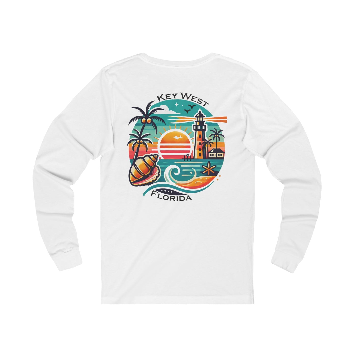 Vibrant Key West Unisex Jersey Long Sleeve Tee
