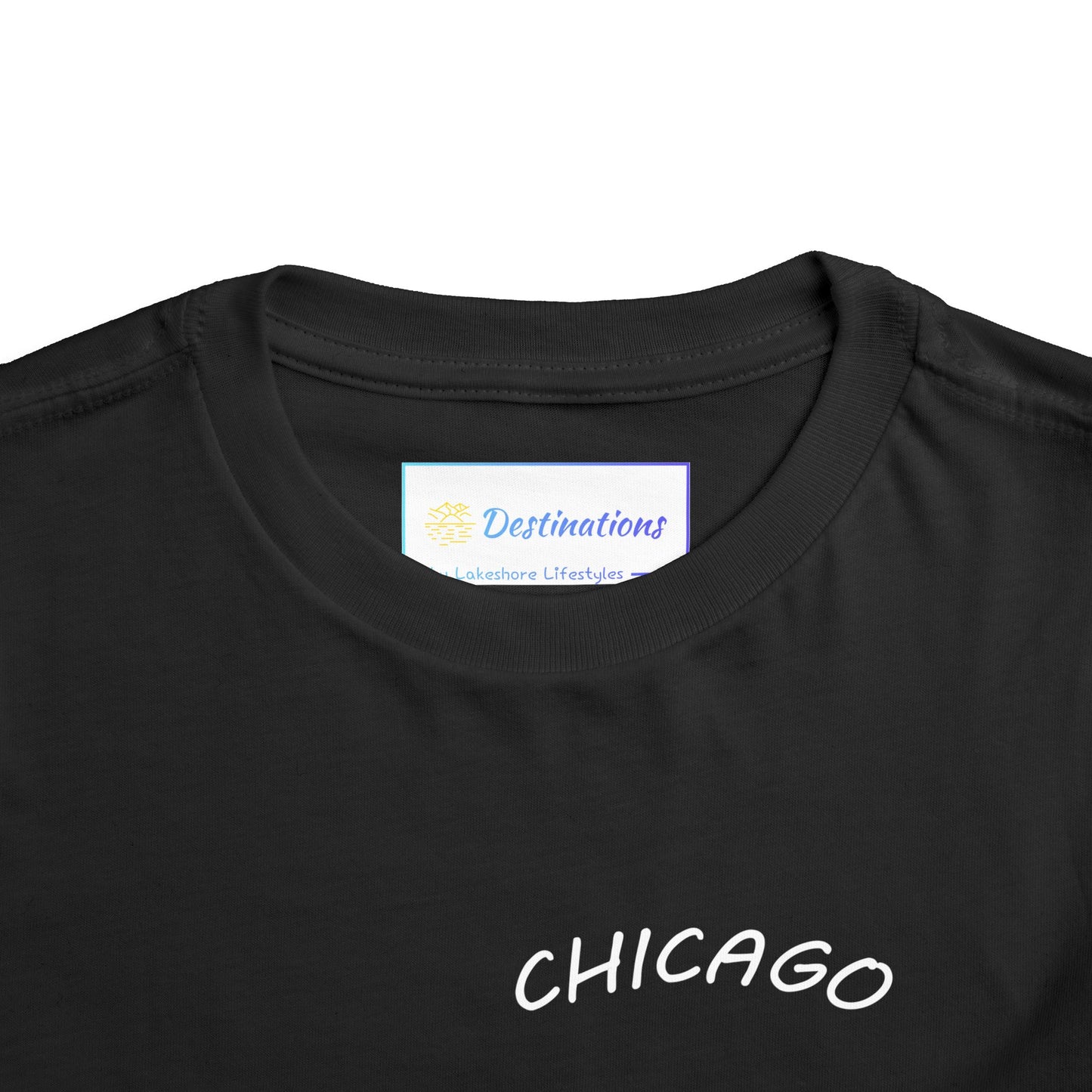 Retro Chicago Sunset Unisex Toddler Short Sleeve Tee