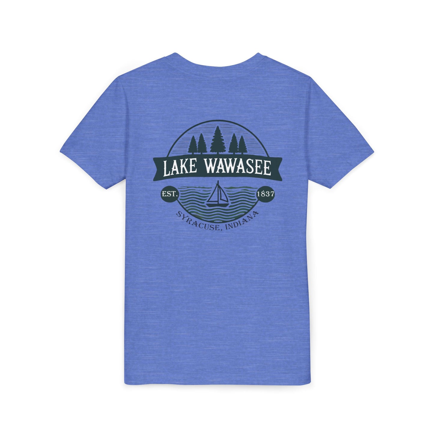 Vintage Lake Wawasee Unisex Youth Short Sleeve Tee